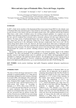 Mires and mire types of Peninsula Mitre, Tierra del Fuego
