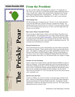 T he P rick ly P ea r - Texas Master Naturalist