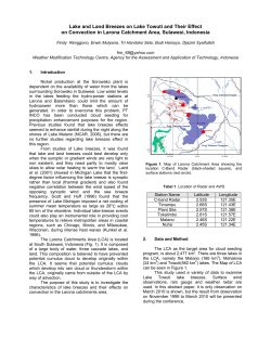 Lake and Land Breezes on Lake Towuti and Their Effect on