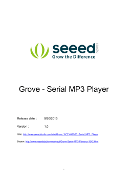Grove - Serial MP3 Player