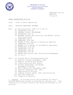 OPNAVINST 6110.1H PERS-676 15 Aug 05 OPNAV INSTRUCTION