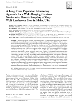 Noninvasive genetic sampling of gray wolf