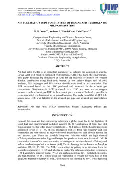 Air Fuel Ratio Study for the Mixture of Biogas and Hydrogen on