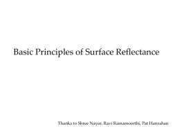 Basic Principles of Surface Reflectance