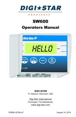 StockWeigh 600 Operators Manual - Digi-Star