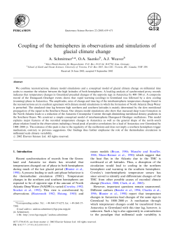 Coupling of the hemispheres in observations and simulations of