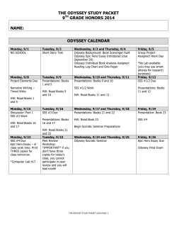 THE ODYSSEY STUDY PACKET 9TH GRADE HONORS 2014