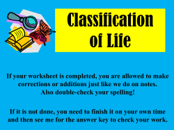 Classification of Life