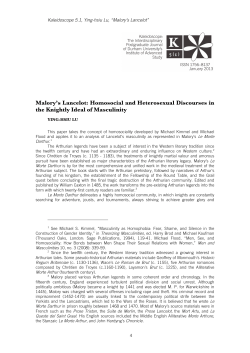 Malory`s Lancelot: Homosocial and