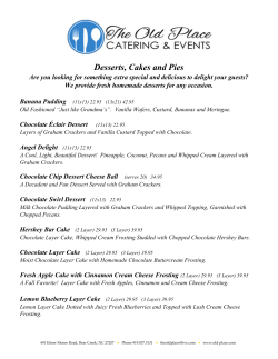 Desserts, Cakes and Pies - old