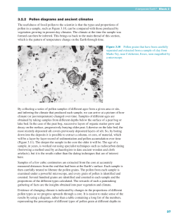 Pollen diagrams and ancient climates
