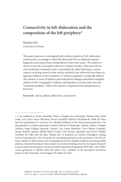 Connectivity in left-dislocation and the composition of the