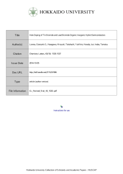 Hole Doping of Tin Bromide and Lead Bromide Organic Inorganic
