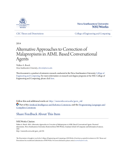 Alternative Approaches to Correction of Malapropisms