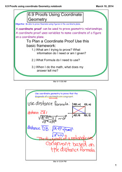 6.9 Proofs using coordinate Geometry.notebook