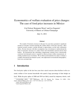 Econometrics of welfare evaluation of price changes