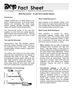Bluff Recession: A Lake Erie Coastal Hazard