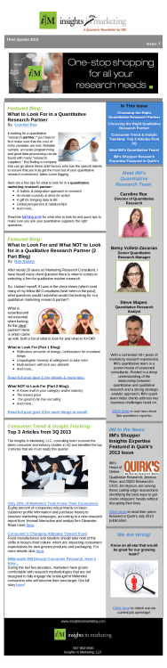 Featured Blog: What to Look For in a Quantitative Research Partner