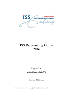ISS Referencing Guide 2014