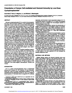 Potentiation of Human Cell-mediated and