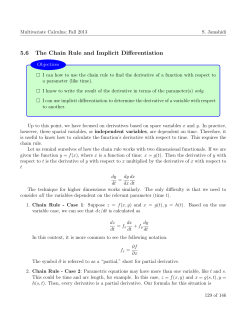 Chain Rule and Implicit Differentiation