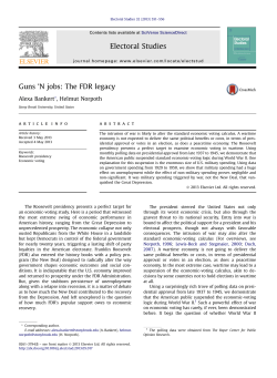 Guns `N jobs: The FDR legacy