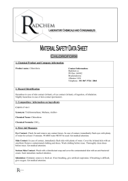 CHLOROFORM MSDS