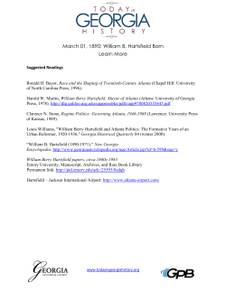 March 01, 1890: William B. Hartsfield Born Learn More