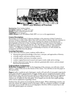 HIST 423: History of Fascism