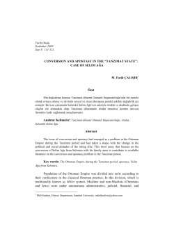 CONVERSION AND APOSTASY IN THE &ldquo;TANZIMAT STATE&rdquo;: CASE