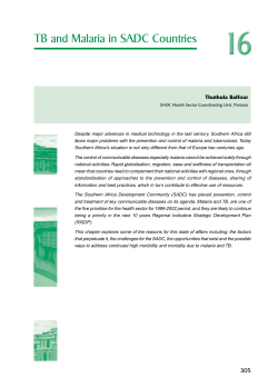 TB and Malaria in SADC Countries
