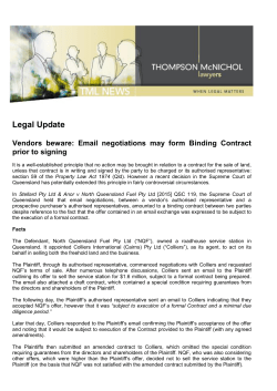 Email negotiations may form Binding Contract prior to signing