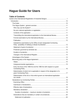Guide to the international registration of industrial designs