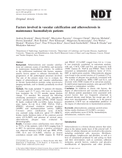 Factors involved in vascular calcification and