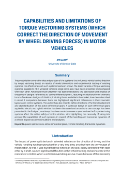capabilities and limitations of torque vectoring systems