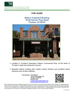 FOR LEASE Molly`s Cupboard Building 10122 Donner Pass Road