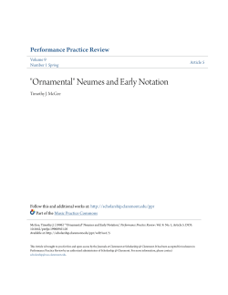 "Ornamental" Neumes and Early Notation