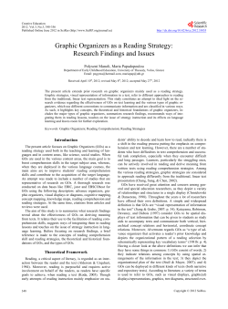 Graphic Organizers as a Reading Strategy