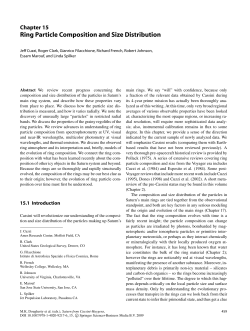 Ring Particle Composition and Size Distribution - ITS