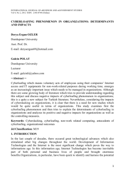 1 CYBERLOAFING PHENOMENON IN ORGANIZATIONS