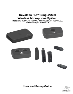 Revolabs HD™ Single/Dual Wireless Microphone System