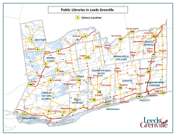a map and listing of all libraries in Leeds Grenville