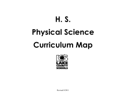 HS Physical Science Curriculum Map