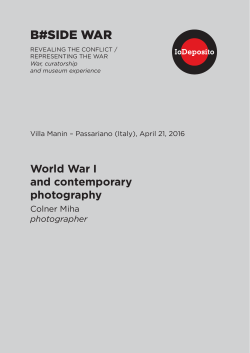 WWI and contemporary photography