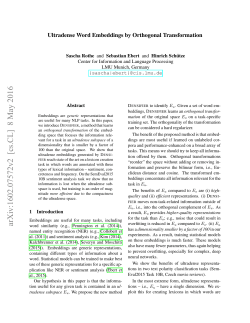 Ultradense Word Embeddings by Orthogonal Transformation