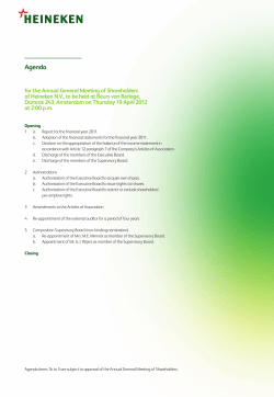 Agenda - The HEINEKEN Company