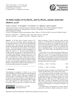 (H2O)n and O - Atmos. Chem. Phys