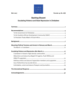 Bashing Dissent - Human Rights Watch