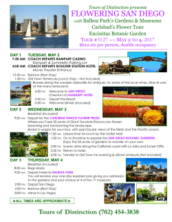 flowering san diego - Tours of Distinction