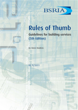 Rules of Thumb Guidelines for building services (5th Edition)